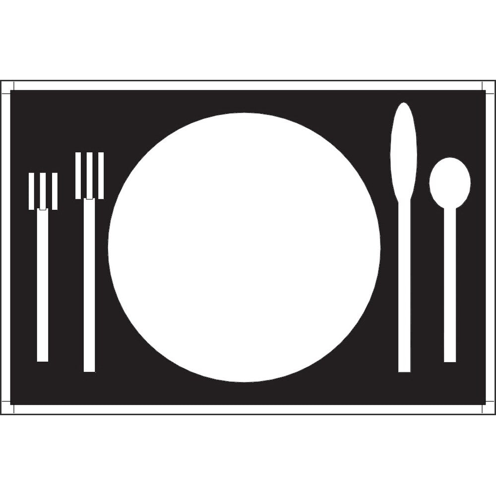 Plat Du Jour 'Plate Blanc' Paper Placemats (Pack of 50)