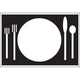 Plat Du Jour 'Plate Blanc' Paper Placemats (Pack of 50)