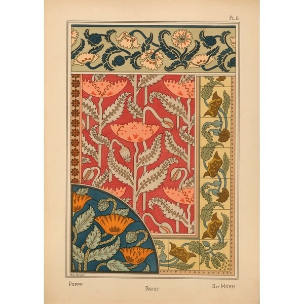 Plate 06 - Poppy-VINAPP115288 Print 24"x17" by Vintage Apple Collection