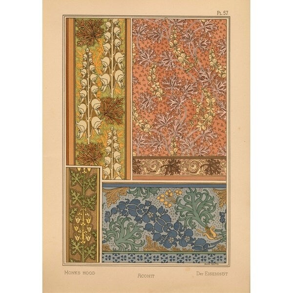 Plate 57 - Monks-hood-VINAPP115337 Print 24"x17" by Vintage Apple Collection