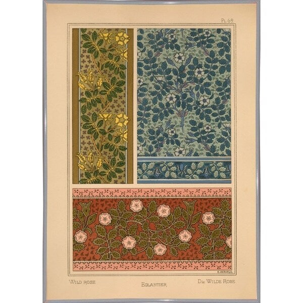 Plate 69 - Wild Rose-VINAPP115349 Print 34.5"x24.5" by Vintage Apple Collection