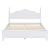 Platform Bed Frame,Retro Style Platform Bed with Pine Wooden Slat Support,
