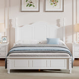 Platform Bed Frame,Retro Style Platform Bed with Pine Wooden Slat Support,