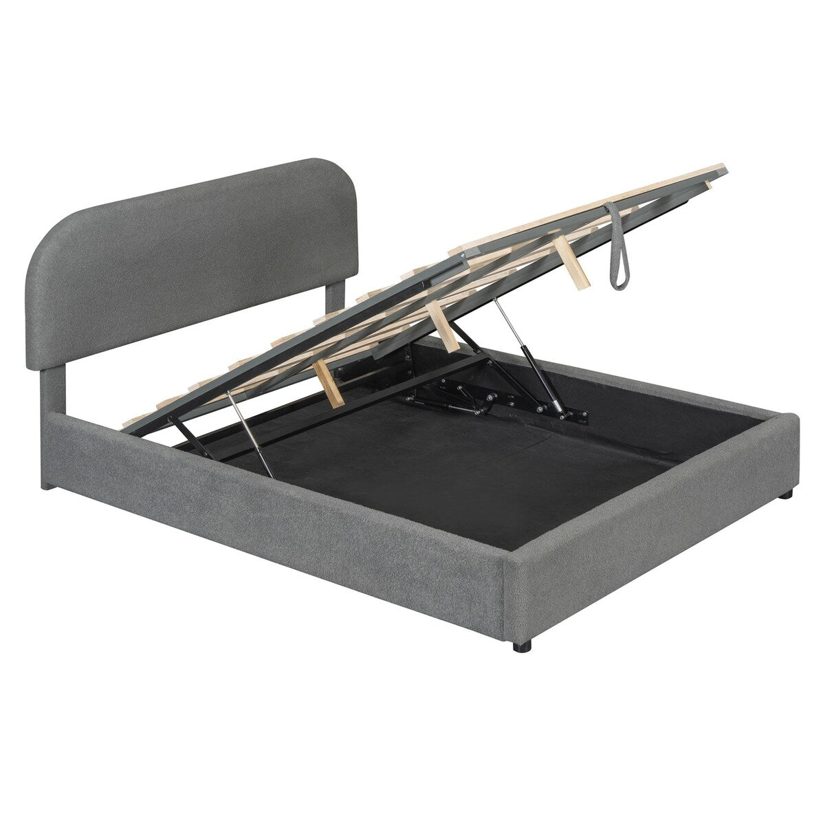 Platform Bed with Hydraulic Storage System