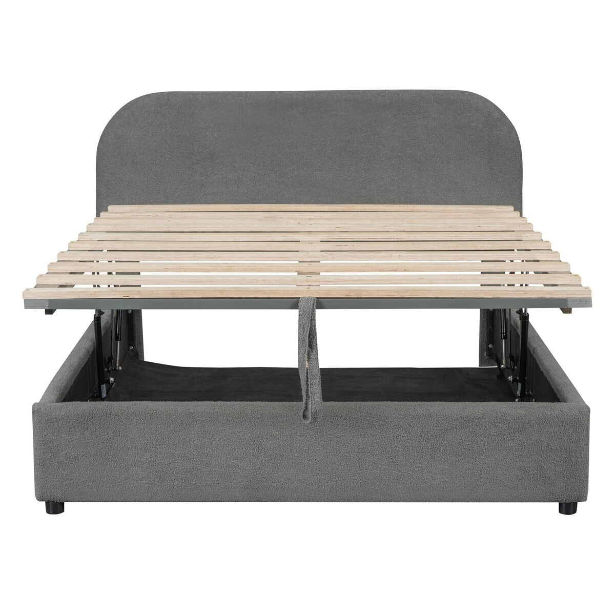 Platform Bed with Hydraulic Storage System