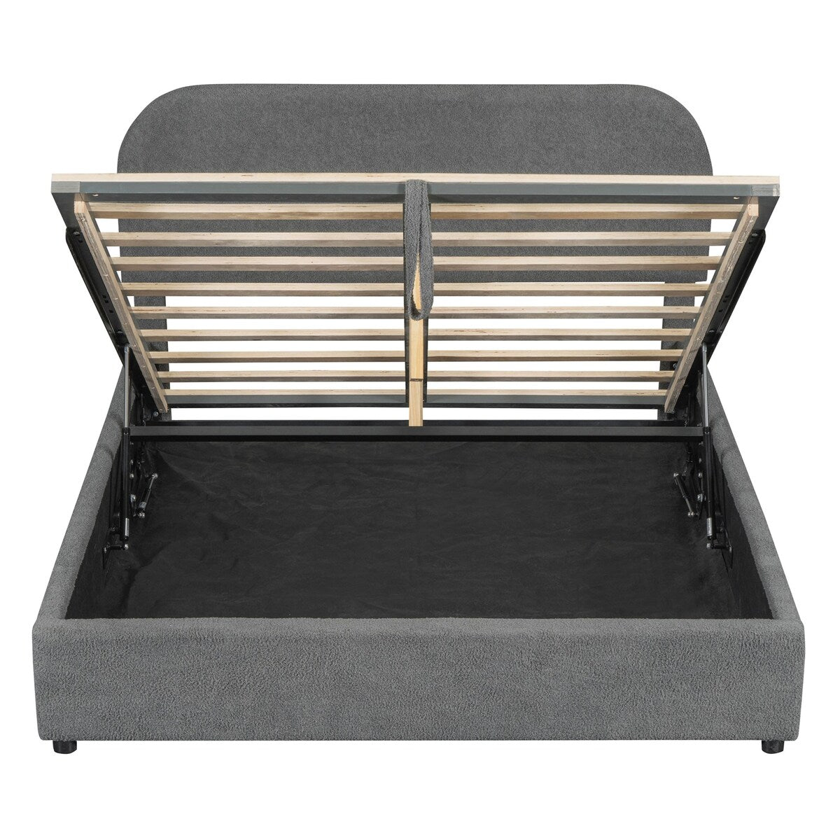 Platform Bed with Hydraulic Storage System