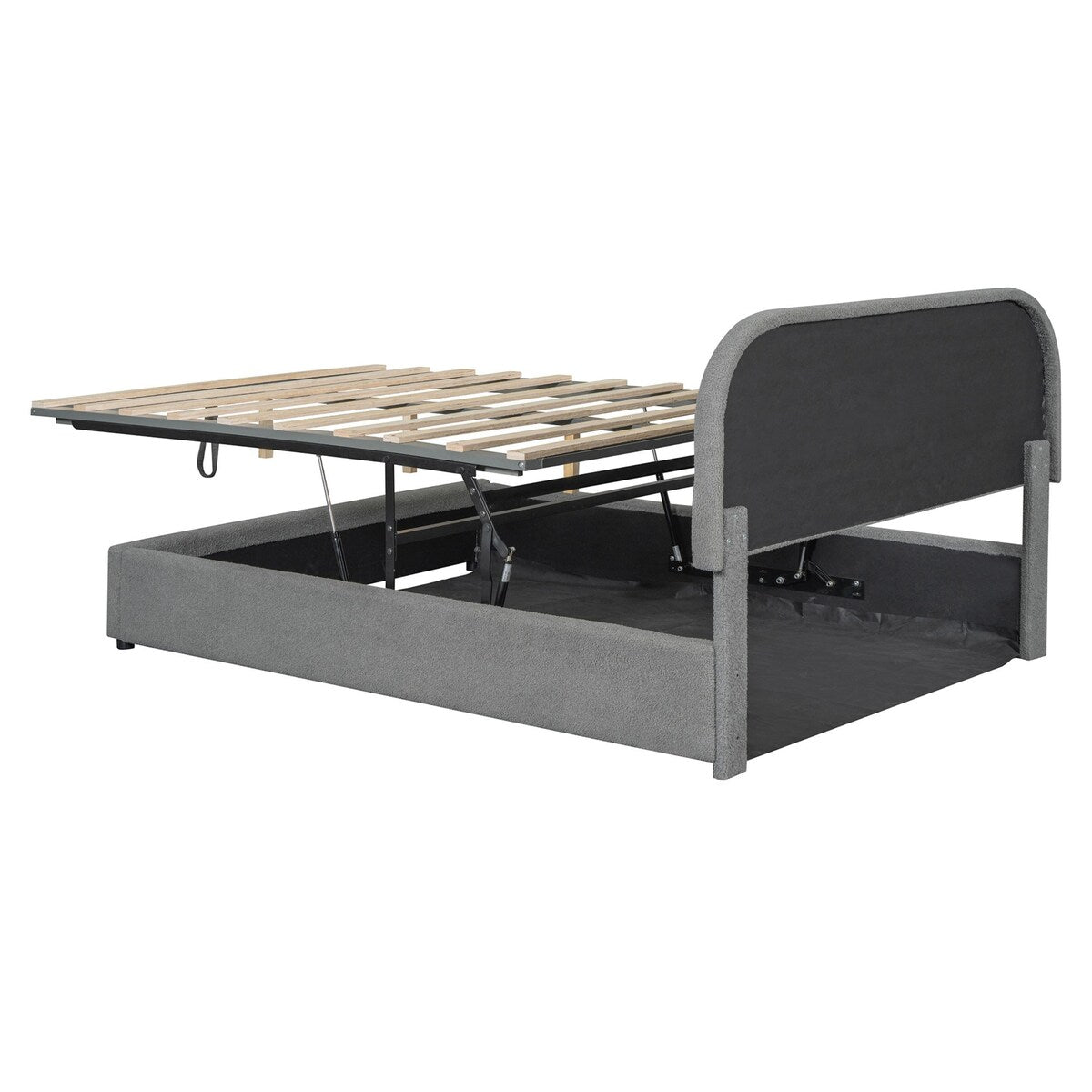Platform Bed with Hydraulic Storage System