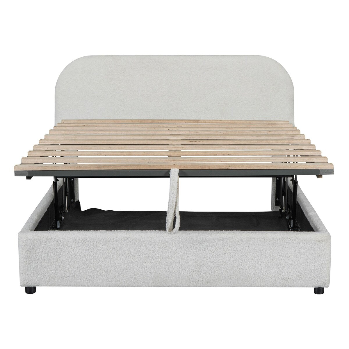 Platform Bed with Hydraulic Storage System
