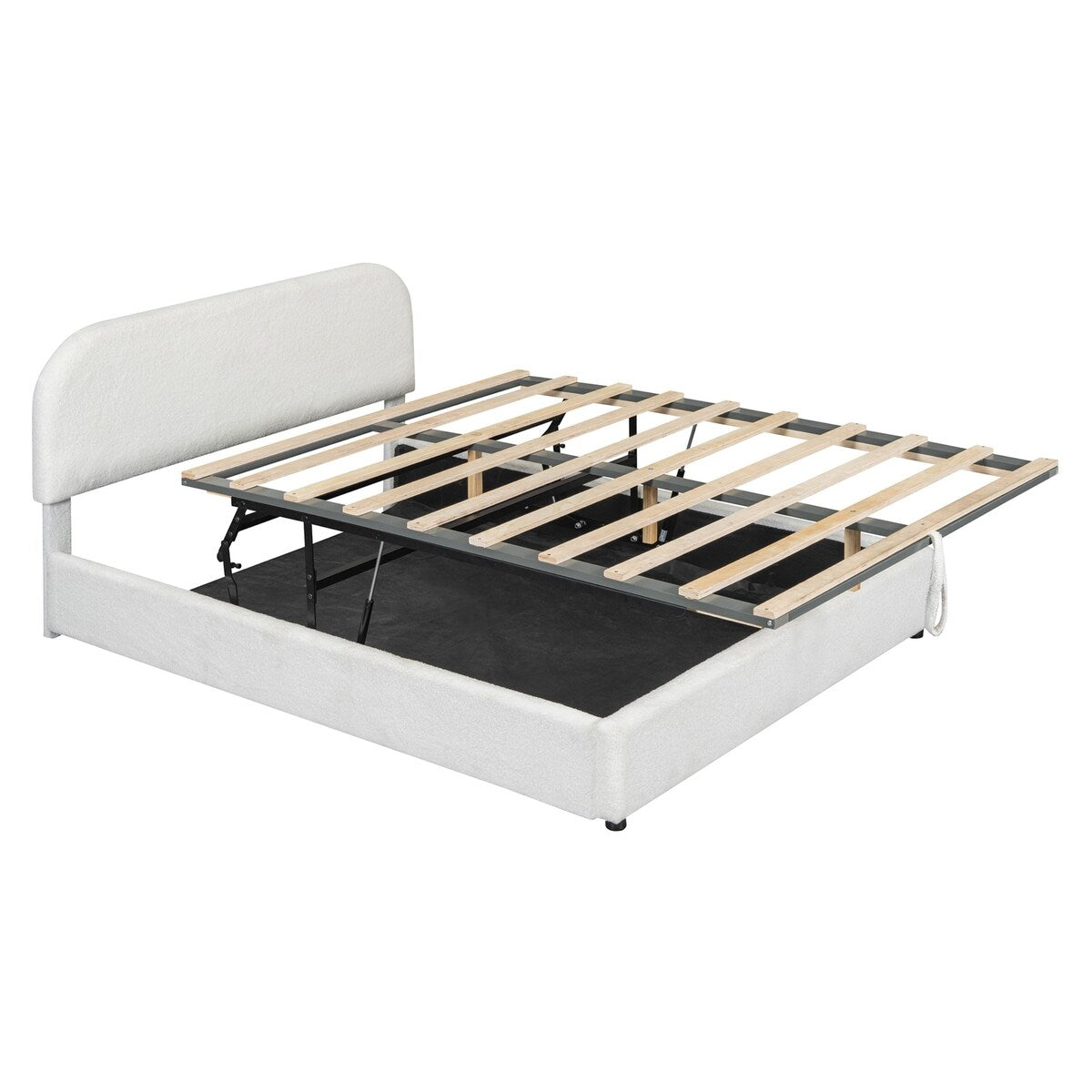 Platform Bed with Hydraulic Storage System
