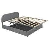 Platform Bed with Hydraulic Storage System