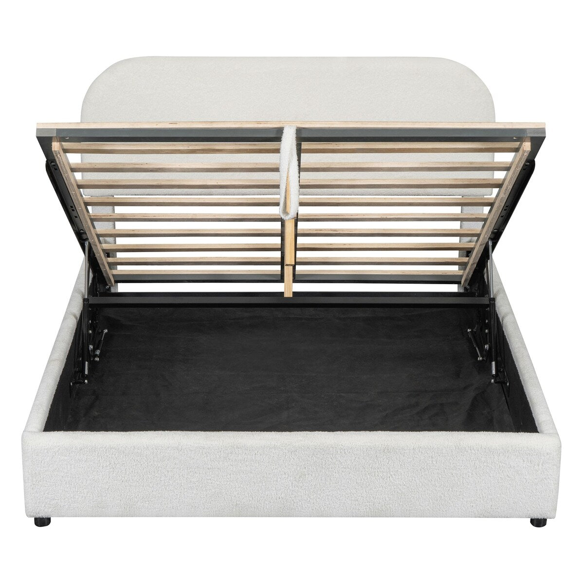 Platform Bed with Hydraulic Storage System