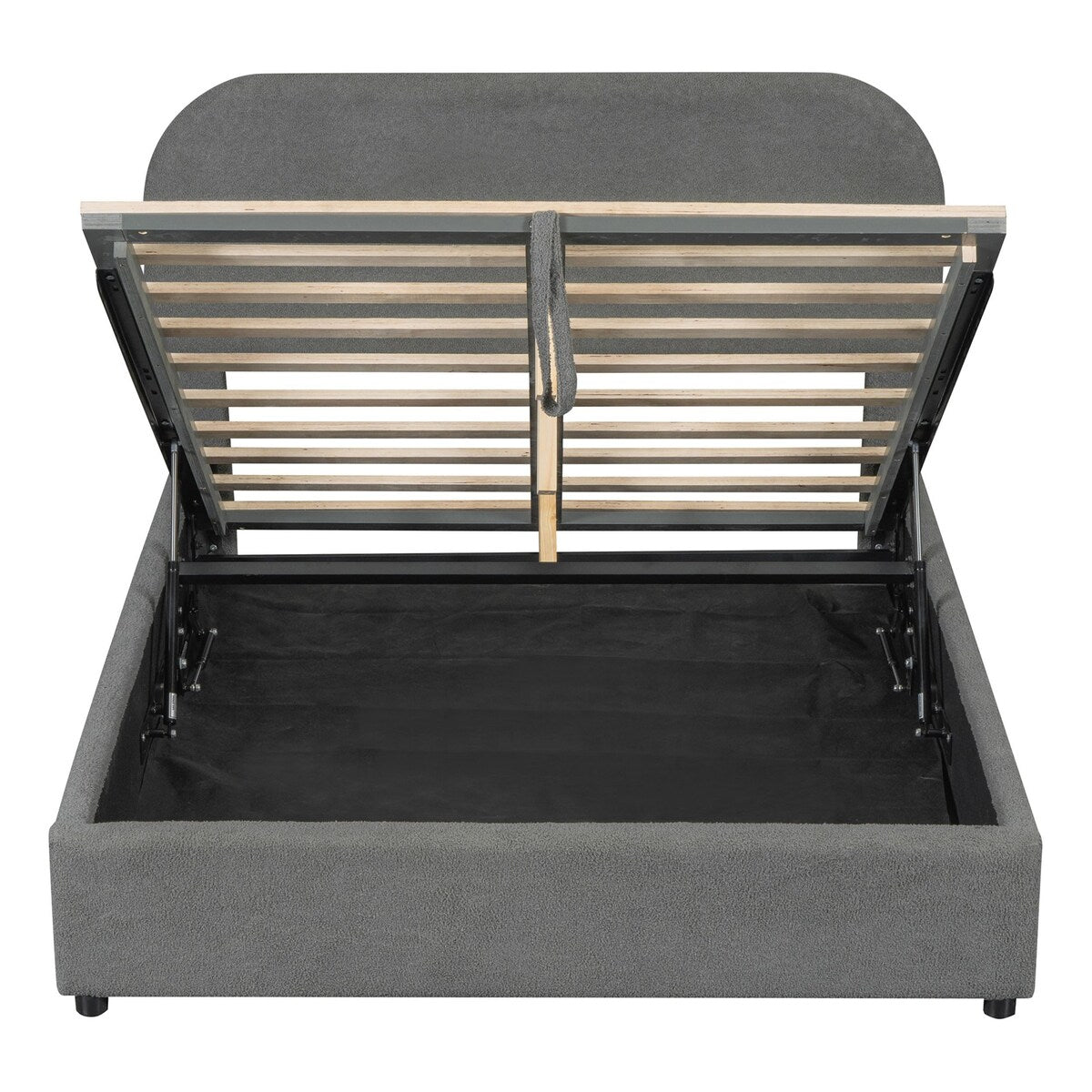 Platform Bed with Hydraulic Storage System