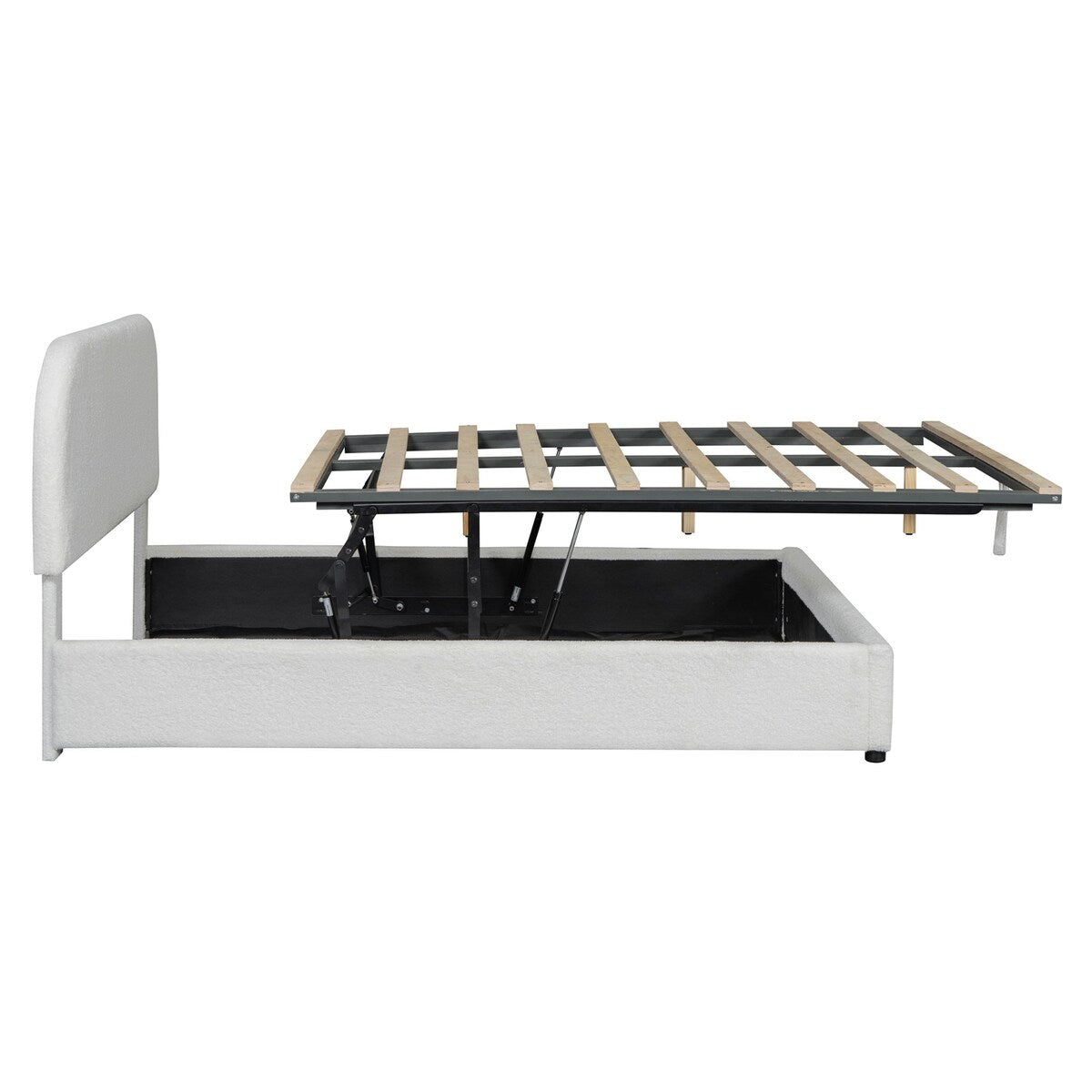 Platform Bed with Hydraulic Storage System
