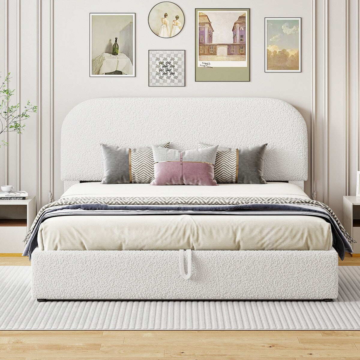 Platform Bed with Hydraulic Storage System