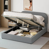 Platform Bed with Hydraulic Storage System