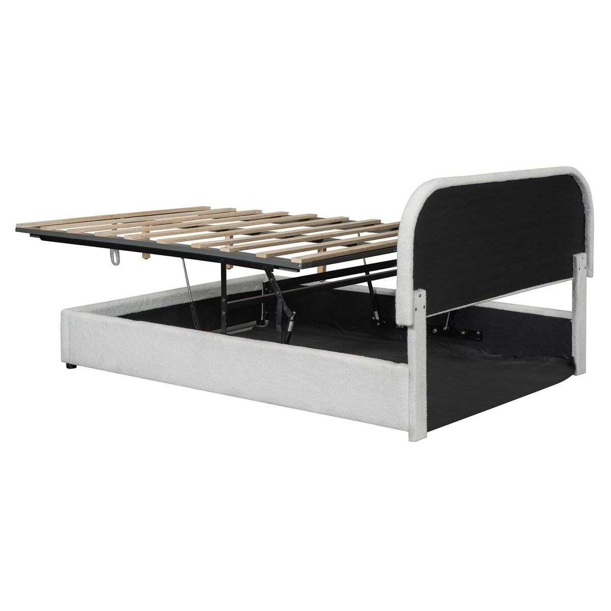 Platform Bed with Hydraulic Storage System