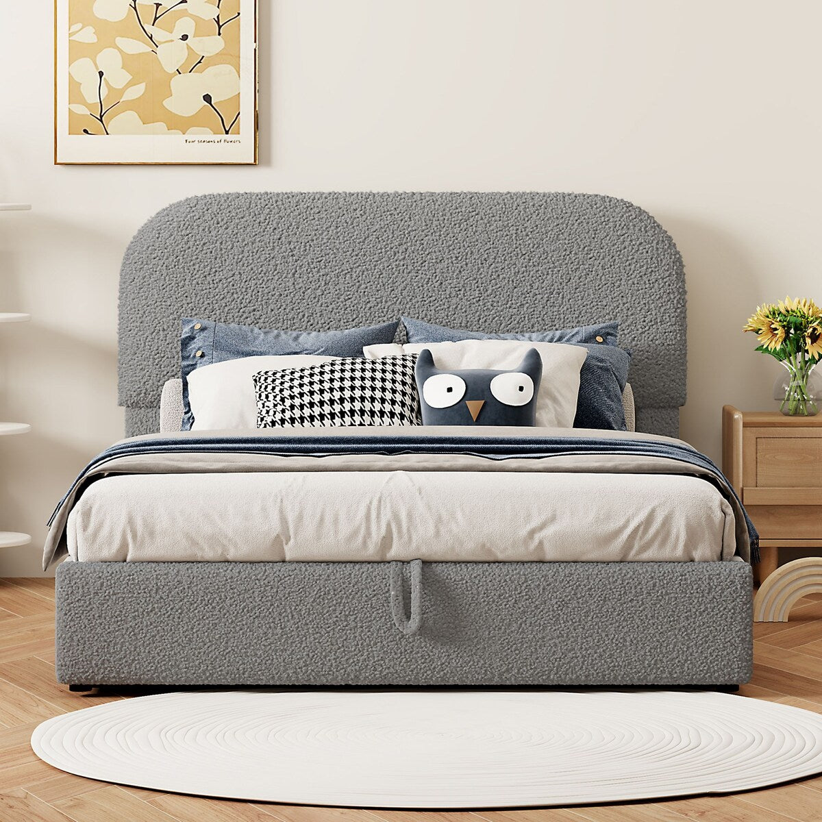 Platform Bed with Hydraulic Storage System
