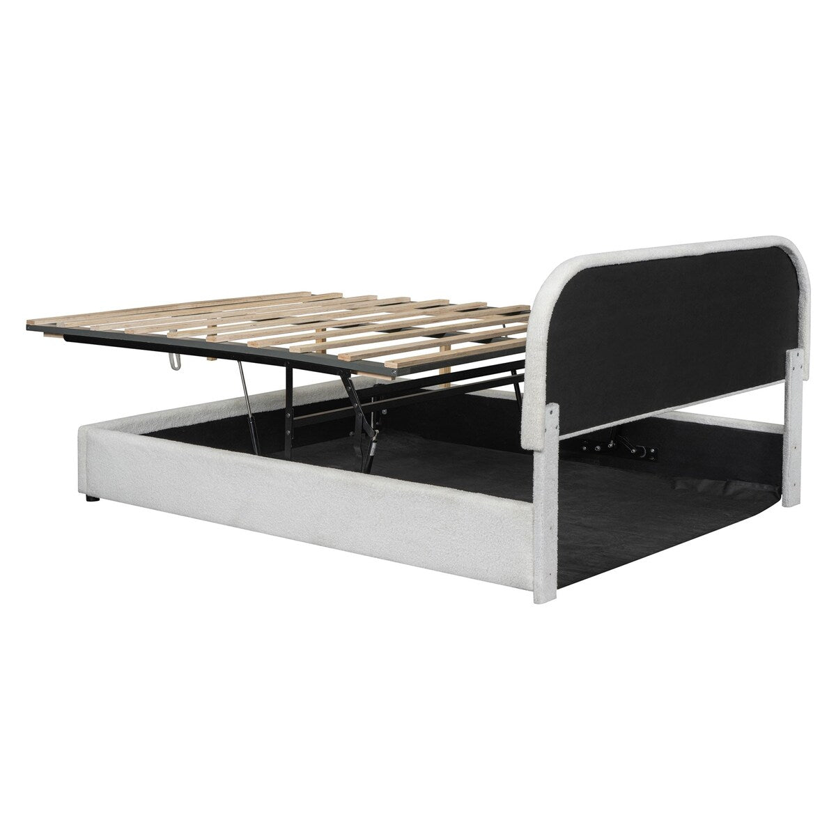 Platform Bed with Hydraulic Storage System