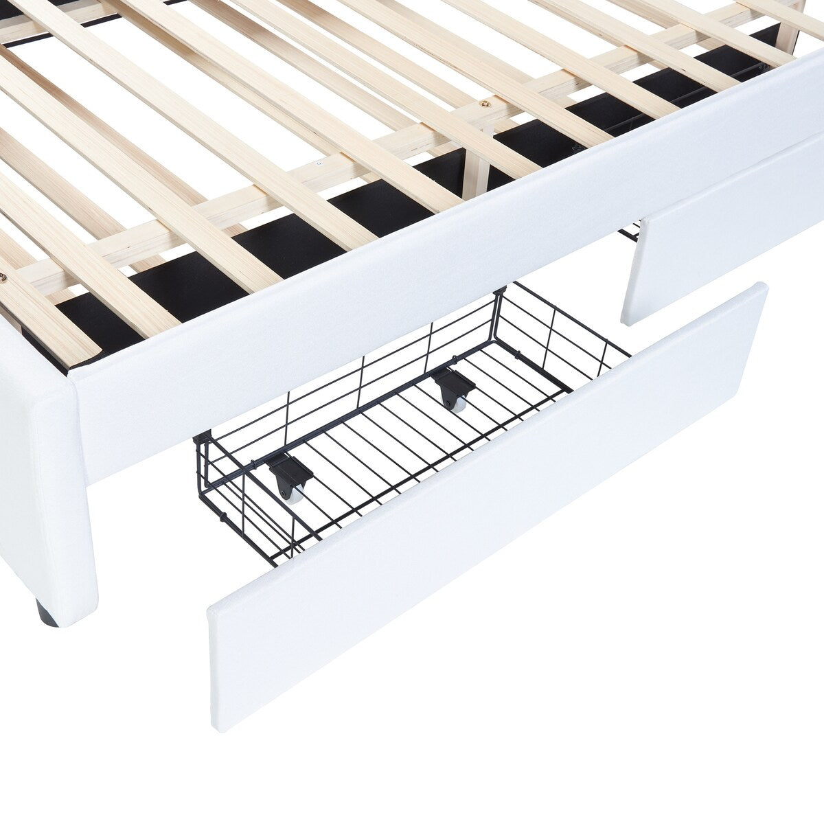 Platform Bed with Storage Drawers and Trundle