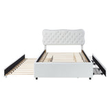 Platform Bed with Storage Drawers and Trundle