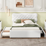 Platform Bed with Storage Drawers and Trundle