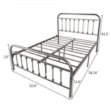 Platform Metal Bed Frame Board With Foot Pedal, Simple Lines, Beautiful Curves, Comfortable And Beautiful.