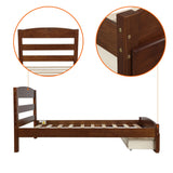 Platform Twin Bed Frame with Storage Drawer