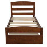 Platform Twin Bed Frame with Storage Drawer