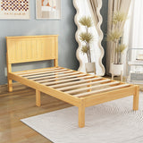 Platform Twin Bed with Headboard