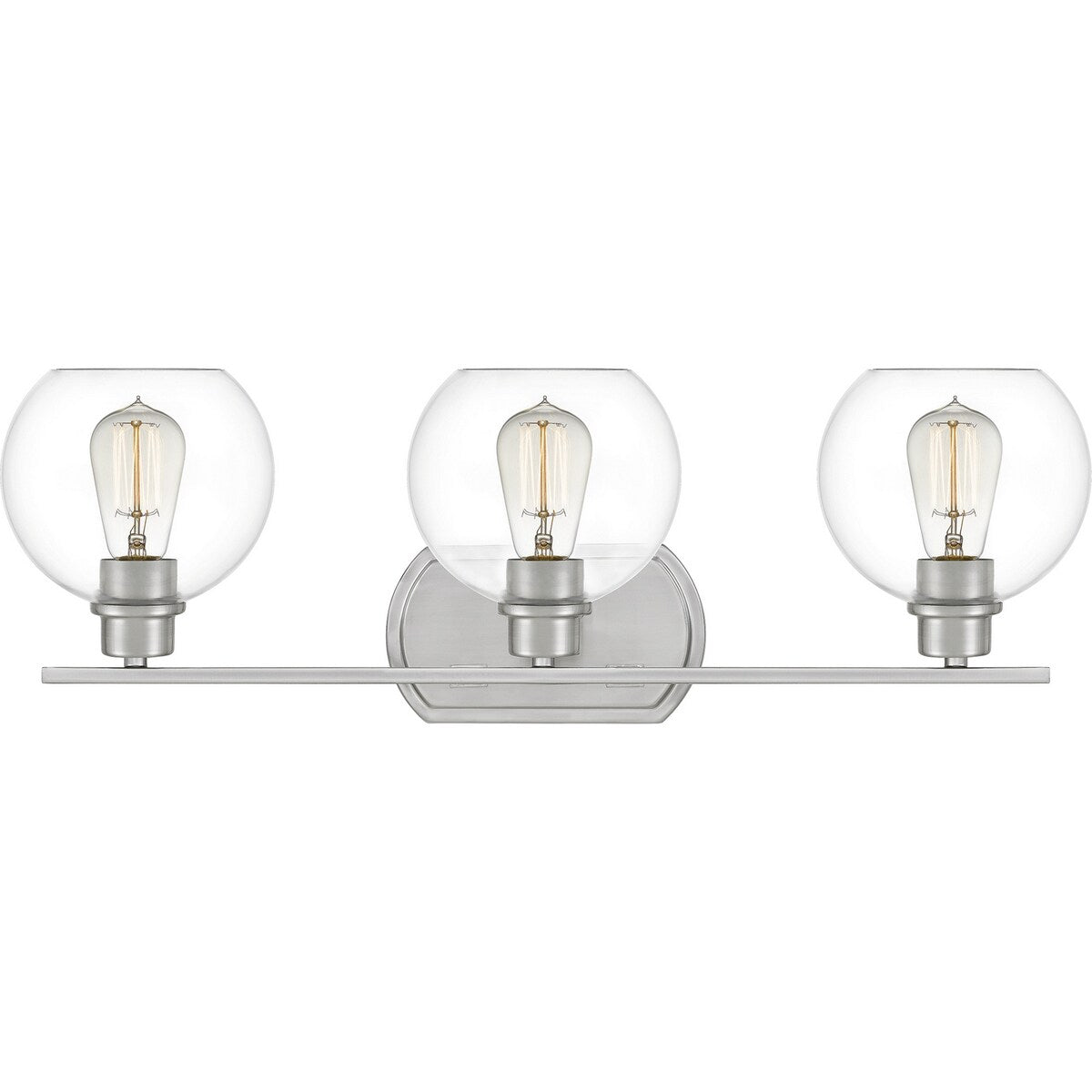 Platinum Three Light Bath Joanne Brushed Nickel - Exact Size