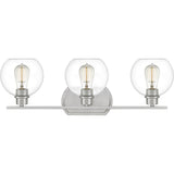 Platinum Three Light Bath Joanne Brushed Nickel - Exact Size