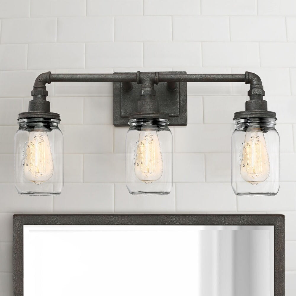 Platinum Three Light Bath Joanne Brushed Nickel - Exact Size