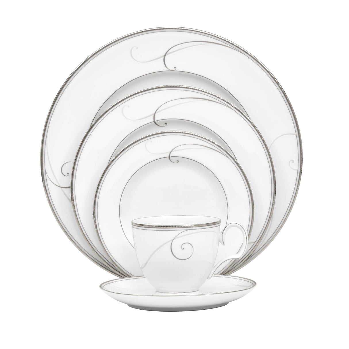 Noritake Platinum Wave 5-Piece Place Setting