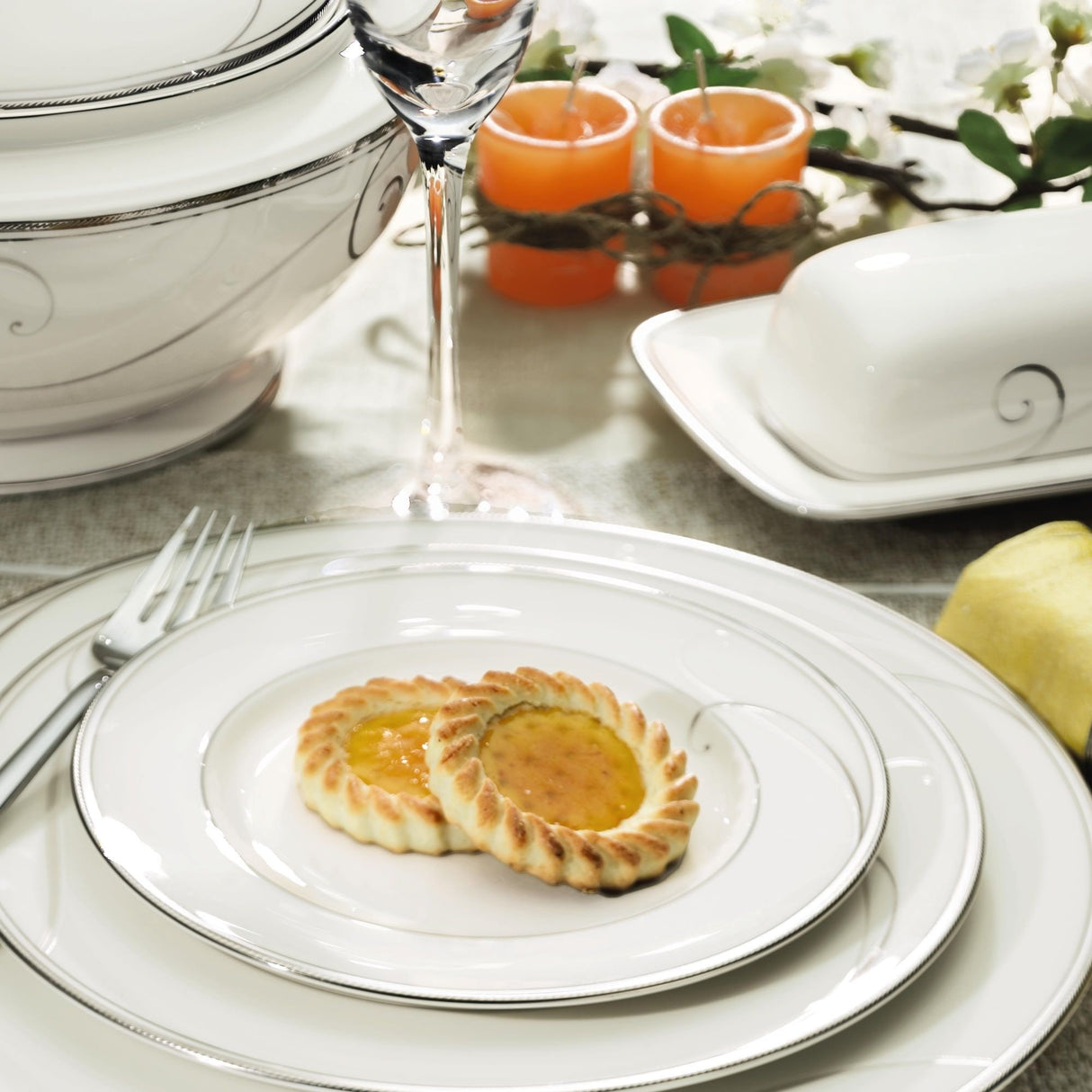 Noritake Platinum Wave 5-Piece Place Setting