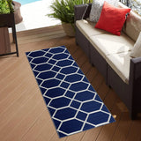 Playa Rug Outdoor Recycled Reversible Plastic Folded Mat/Rug Milan Collection Lightweight & Weather, Water and UV Resistant