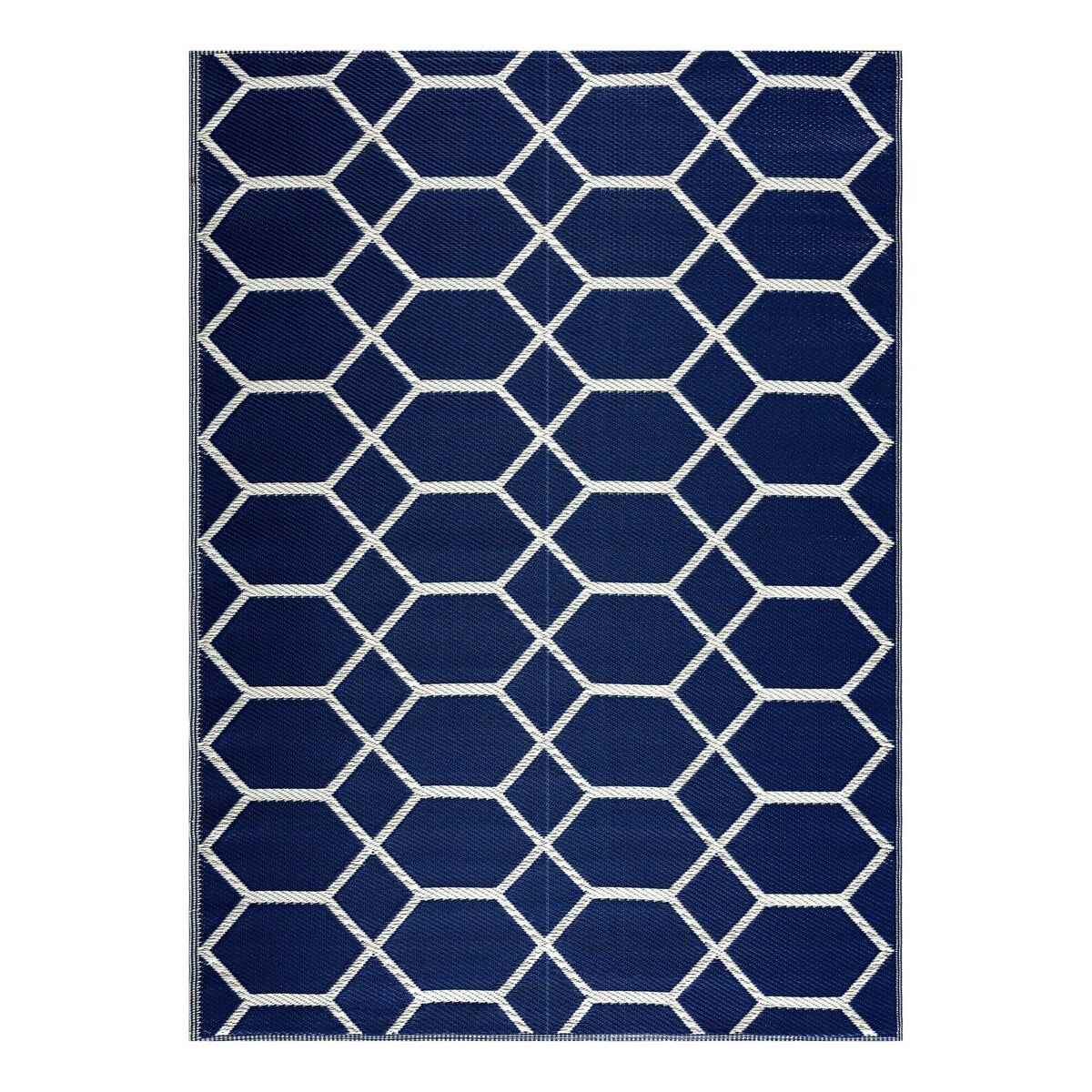Playa Rug Outdoor Recycled Reversible Plastic Folded Mat/Rug Milan Collection Lightweight & Weather, Water and UV Resistant