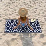 Playa Rug Outdoor Recycled Reversible Plastic Folded Mat/Rug Venice Collection Lightweight & Weather, Water and UV Resistant