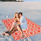 Playa Rug Outdoor Recycled Reversible Plastic Folded Mat/Rug Venice Collection Lightweight & Weather, Water and UV Resistant