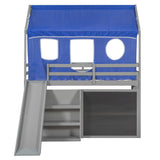 Playhouse Inspired Twin Over Twin Bunk Bed House Bed Kids Bed with Roof