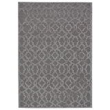 Plaza DIstressed Geometric Trellis Area Rug, Silver Gray/Steel Gray