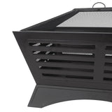 Pleasant Hearth Hutchinson 33in Steel Wood Burning Fire Pit