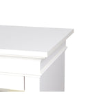 Pleasant Hearth Wynford 55 in. TV Stand with Electric Infrared Fireplace White Finish - 55 inches