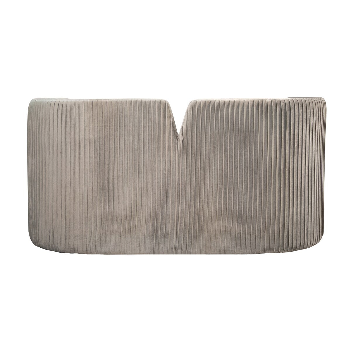 Pleated Velveteen Sofa, Taupe 29.0"H - 56.0" x 26.0" x 29.0"