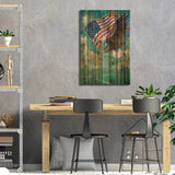 Pledge Of Allegiance Print On Wood by Ruane Manning - Multi-Color