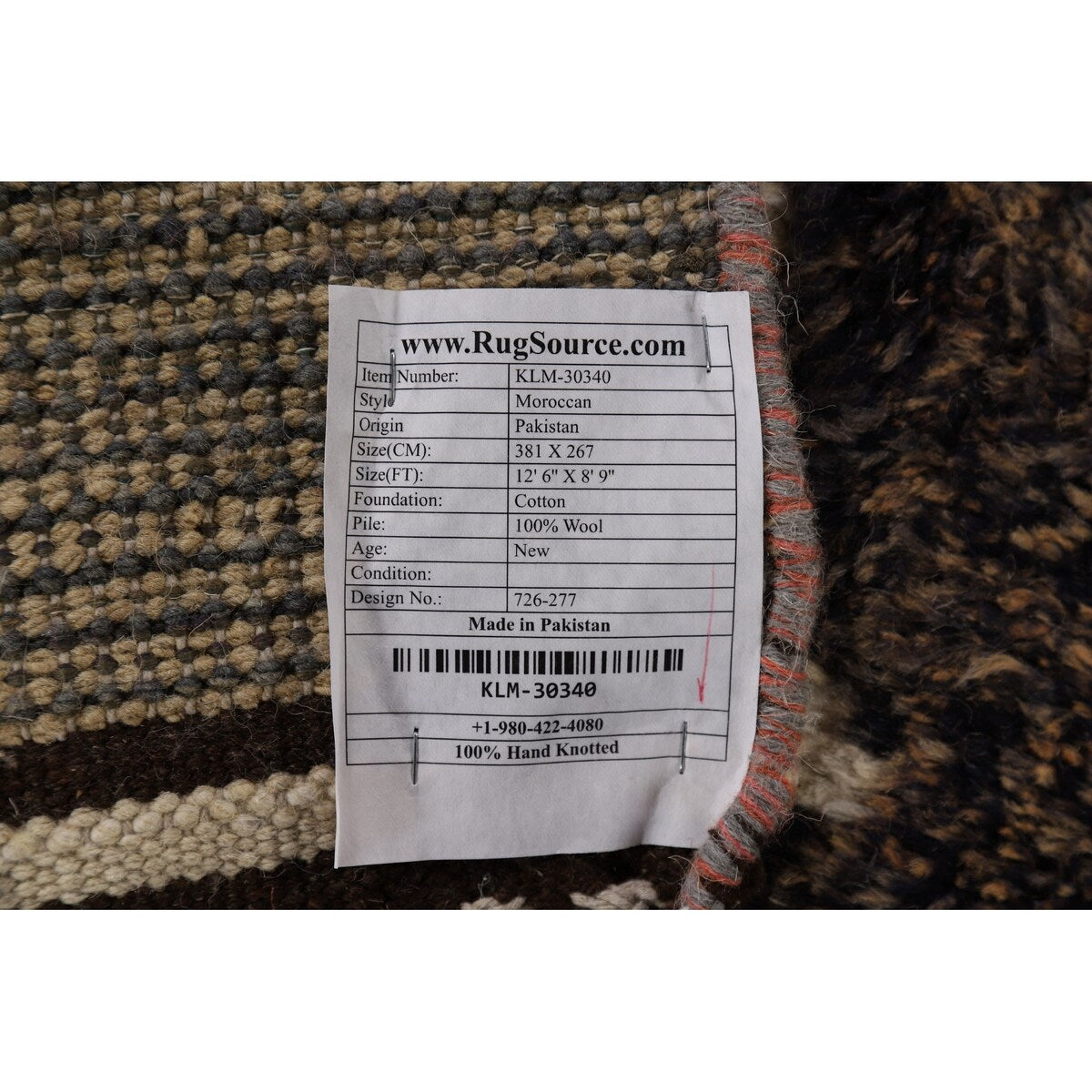 Plush Moroccan Oriental Area Rug Handmade Multi-Color Wool Carpet - 8'9" x 12'6"