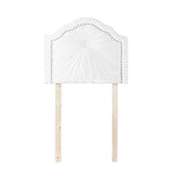 WhitePlush Pleated Double Bevel College Dorm Headboard