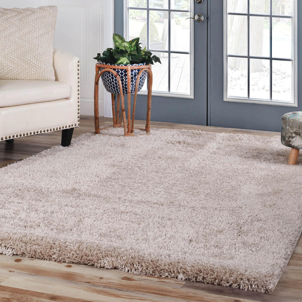 Superior Plush Shag Fuzzy Modern Solid Indoor Area Rug or Runner