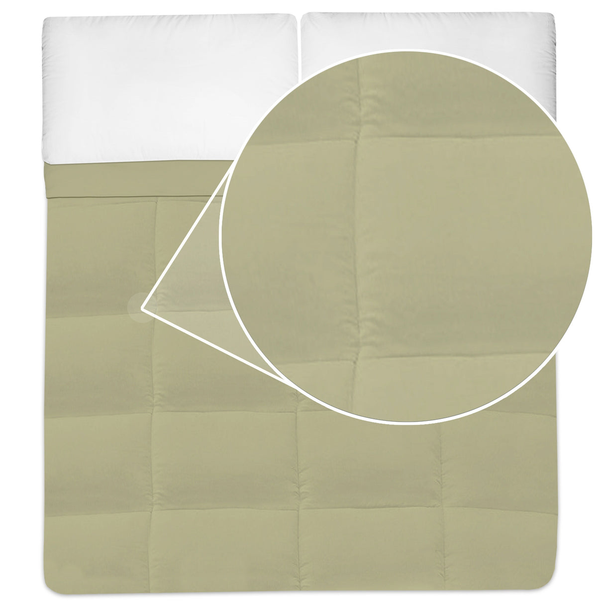 Plush Solid Color Box Stitch Down Alternative Comforter