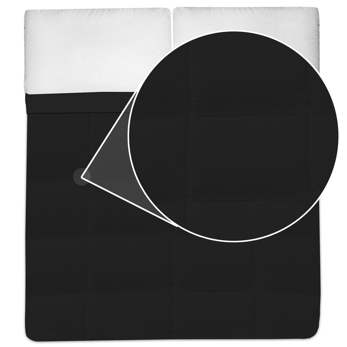 Plush Solid Color Box Stitch Down Alternative Comforter
