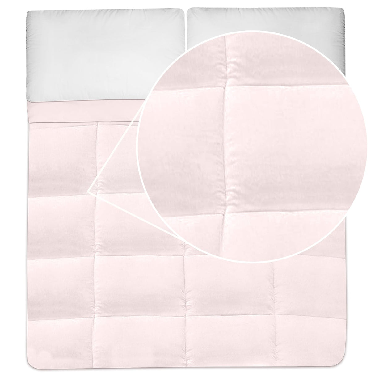 Plush Solid Color Box Stitch Down Alternative Comforter